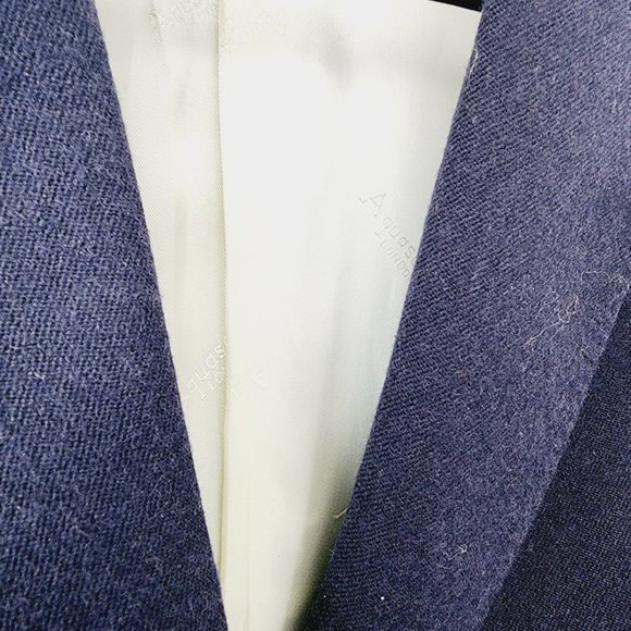 RARE Aquascutum of London - Classic Fitted Virgin Wool Jacket in Blue, Size S - Picture 6 of 9